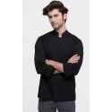 Chaqueta Mao Sarga Suave Negra 65% Pol - 35% Algo