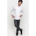 Chaqueta Mao Sarga Suavizada Blanca 65% Pol - 35% Alg