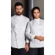 Chaqueta Chef Mujer. 65% Pol-35% Alg 215g/m2 Blanco