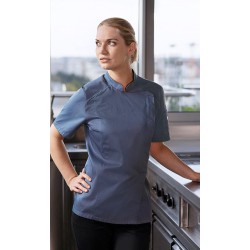 Chaqueta Chef Mujer M/C. 50% Pol-50% Alg.150g/m2 Antracita