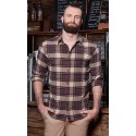 Camisa de Cuadros para hombres, tendencia urbana. 65% Pol.-35% Alg.110 g/m²