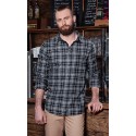 Camisa de Cuadros para hombres, tendencia urbana. 65% Pol.-35% Alg.110 g/m²