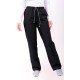 Pantalón Unisex Microfibra cint. elast. cordón NEGRO