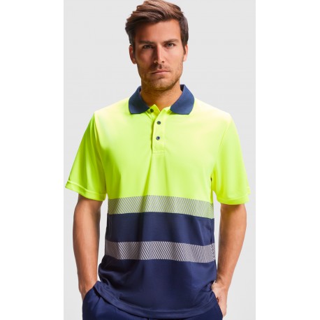 Polo Técnico Alta Visibilidad. 100 % polyester bird´s eye, 170 g/m².